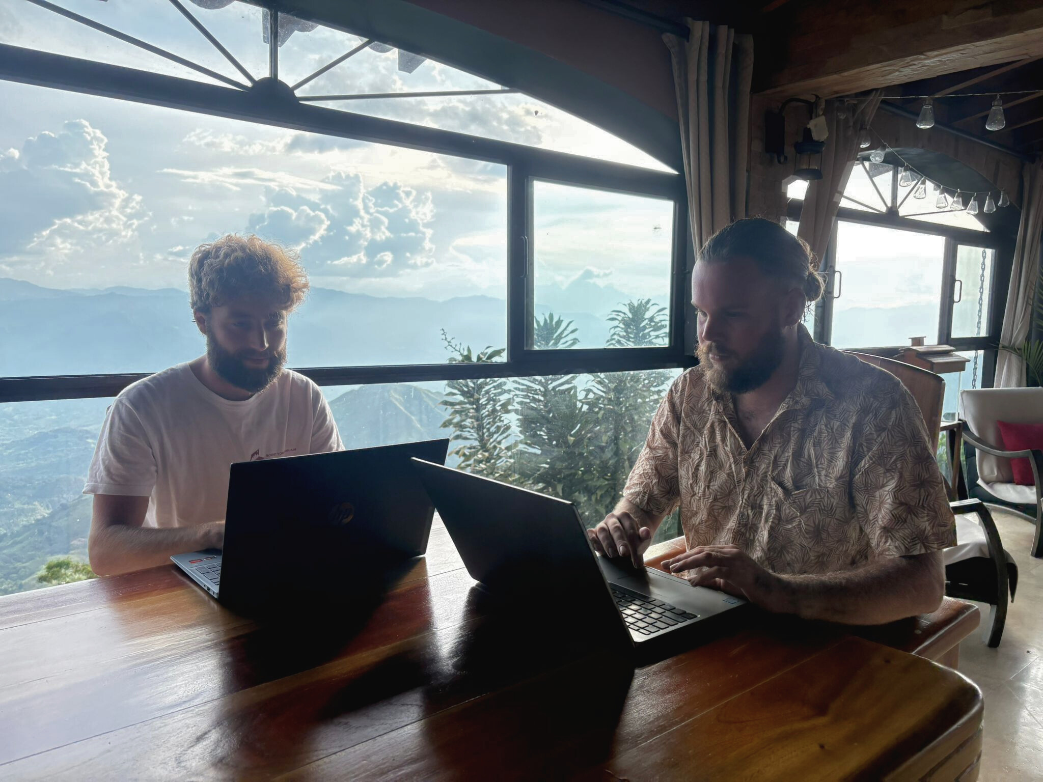 Stijn and Daniel teaching Dutch